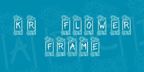 KR Flower Frame font