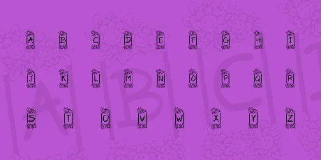 KR Flower Frame font