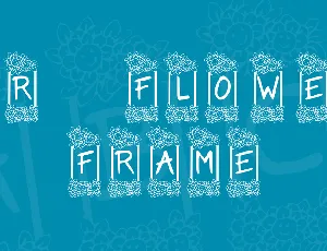 KR Flower Frame font