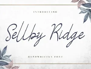 Sellby Ridge Demo font