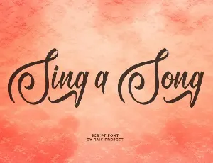 Sing A Song Script font