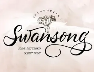Swansong Calligraphy font