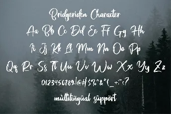 Bridgeriden Brush Script font