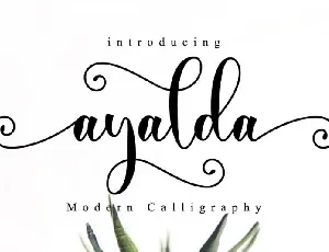 Ayalda Calligraphy font