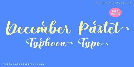 December Pastel font