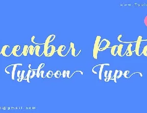 December Pastel font