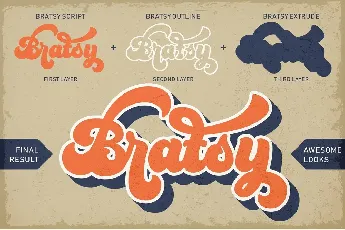 Bratsy Script Demo font