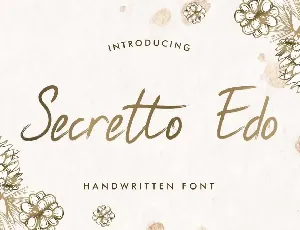 Secretto Edo Demo font