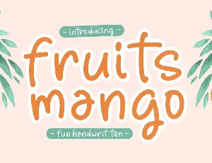 Fruits Mango font