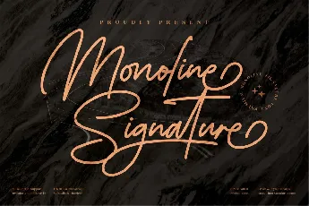 Monoline Signature font