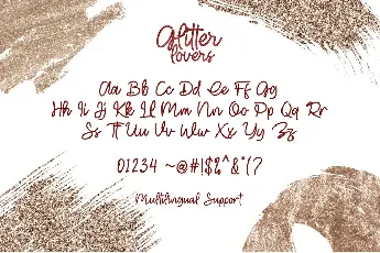 Glitter lovers font