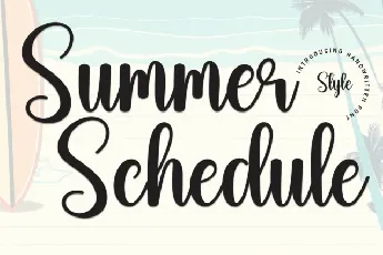 Summer Schedule Script font