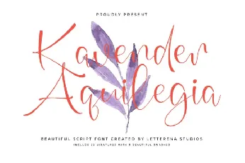 Kavender Aquilegia font