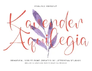 Kavender Aquilegia font