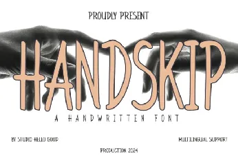 Handskip Display font