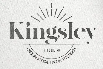 Kingsley Modern Serif Stencil font