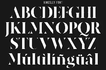 Kingsley Modern Serif Stencil font