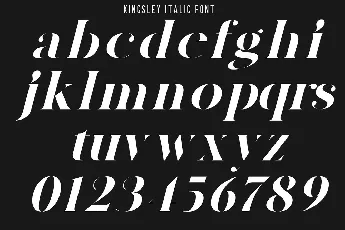 Kingsley Modern Serif Stencil font