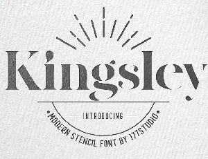 Kingsley Modern Serif Stencil font