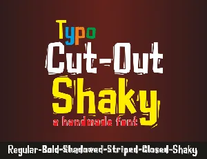 Typo Cut Out Demo font