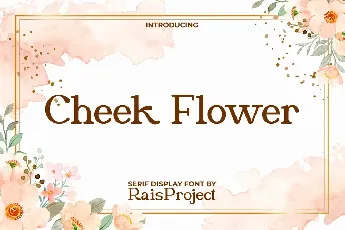 Cheek Flower Demo font