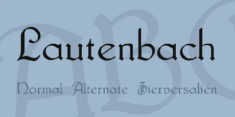 Lautenbach font