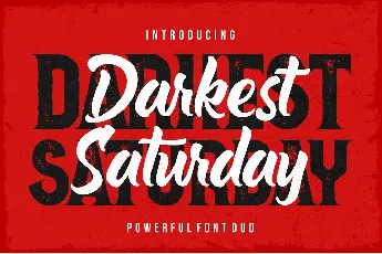 Darkest Saturday font