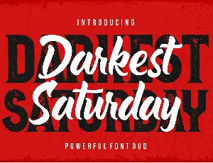 Darkest Saturday font