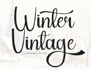 Winter Vintage Script font