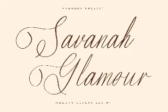 Savanah Glamour DEMO VERSION font