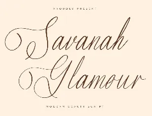 Savanah Glamour DEMO VERSION font