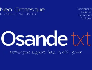 Osande Txt font