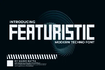 Featuristic techno font