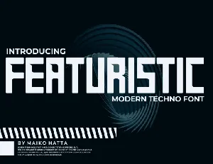 Featuristic techno font