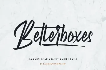 Betterboxes Calligraphy font