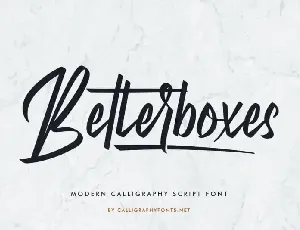 Betterboxes Calligraphy font