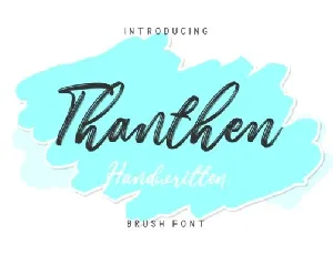 Thanthen Brush font