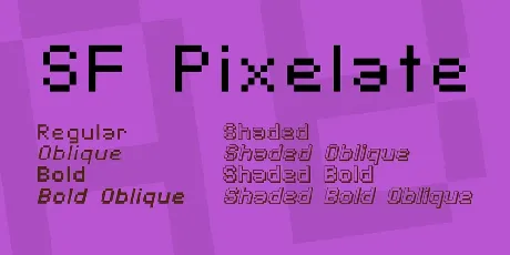 SF Pixelate font