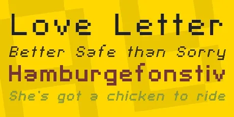 SF Pixelate font