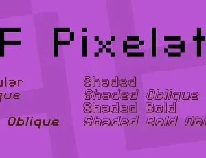 SF Pixelate font