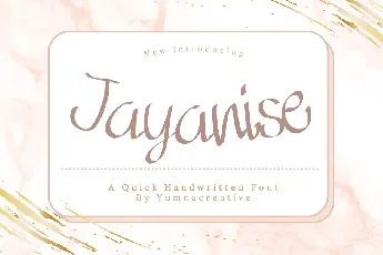 Jayanise font