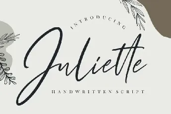 Juliette Script font