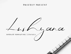 Lushyana Signature font