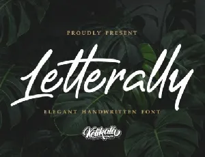 Letterally Script font