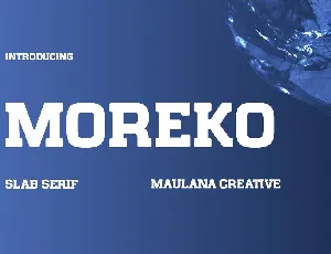 Moreko font