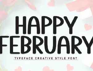 Happy February Display font