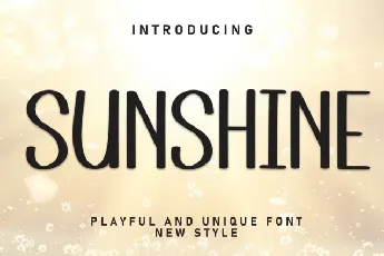 Sunshine Display font