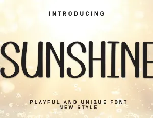 Sunshine Display font