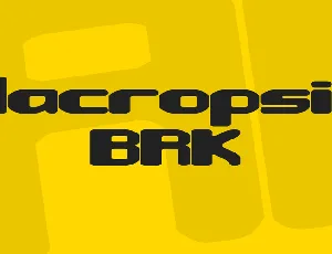 Macropsia BRK font