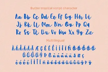 Butter Tropical Script font